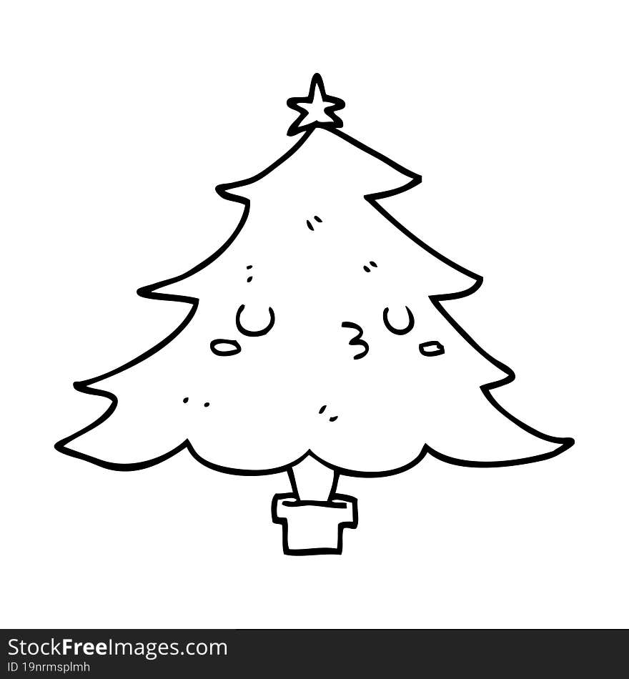 cute cartoon christmas tree