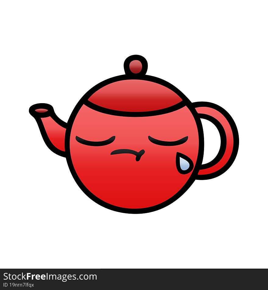 gradient shaded cartoon teapot