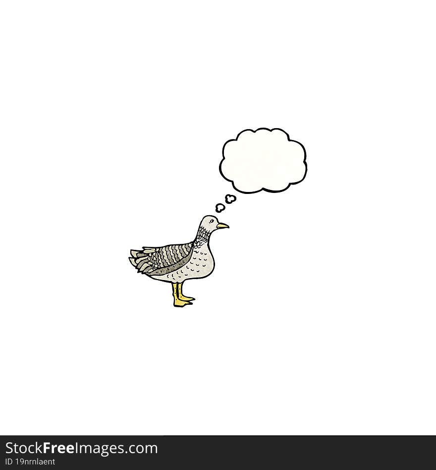 Bird With Thought Bubble