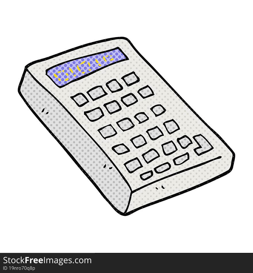 freehand drawn cartoon calculator