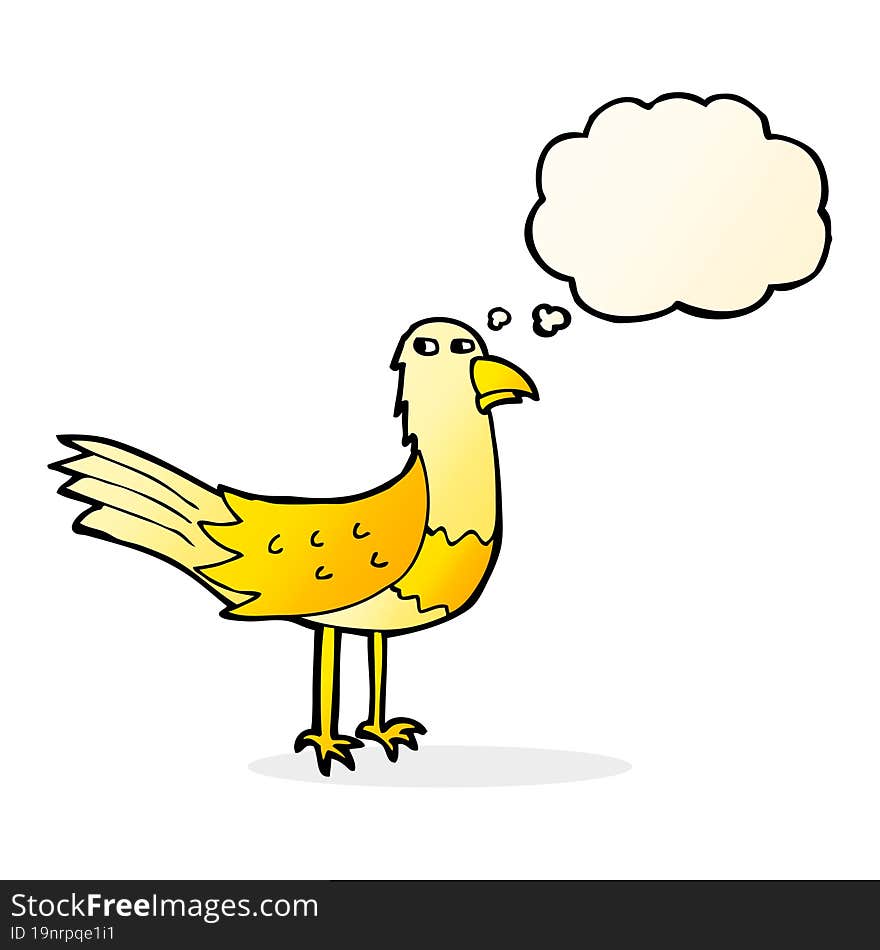 cartoon bird with speech bubble