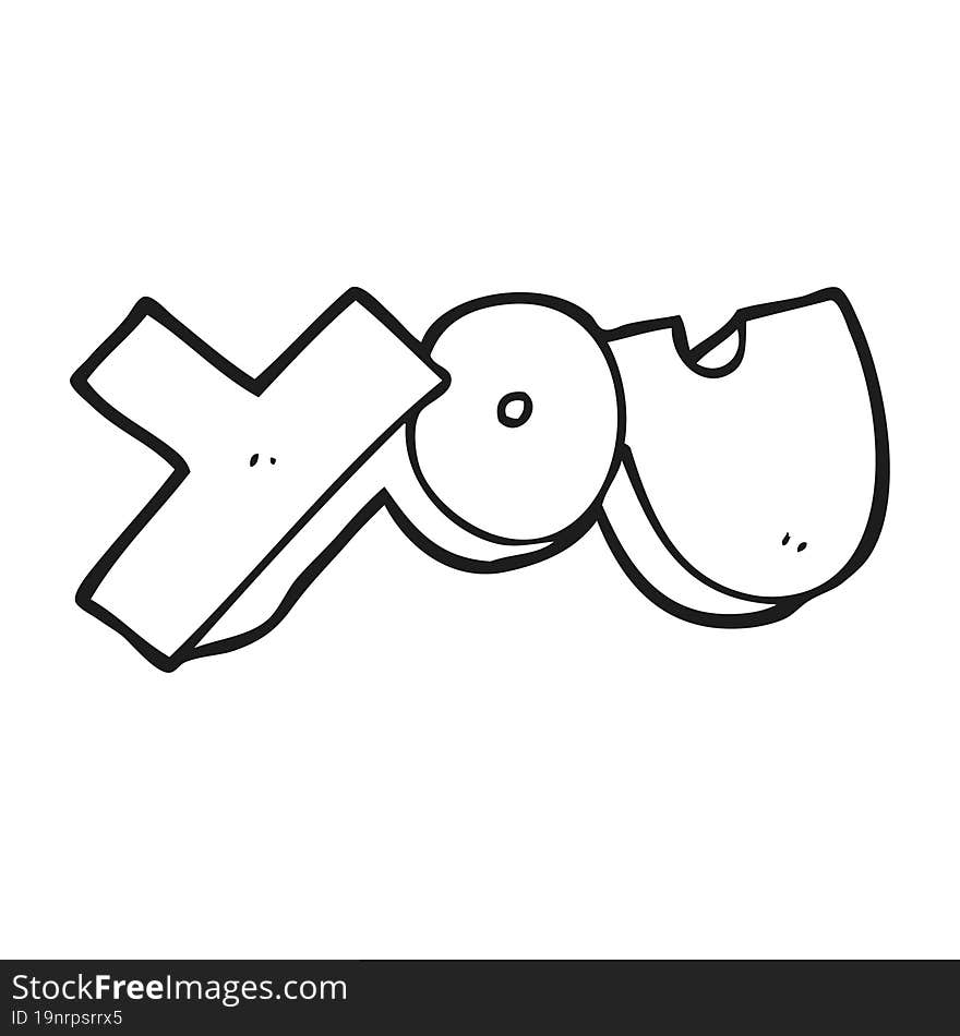 Black And White Cartoon You Symbol