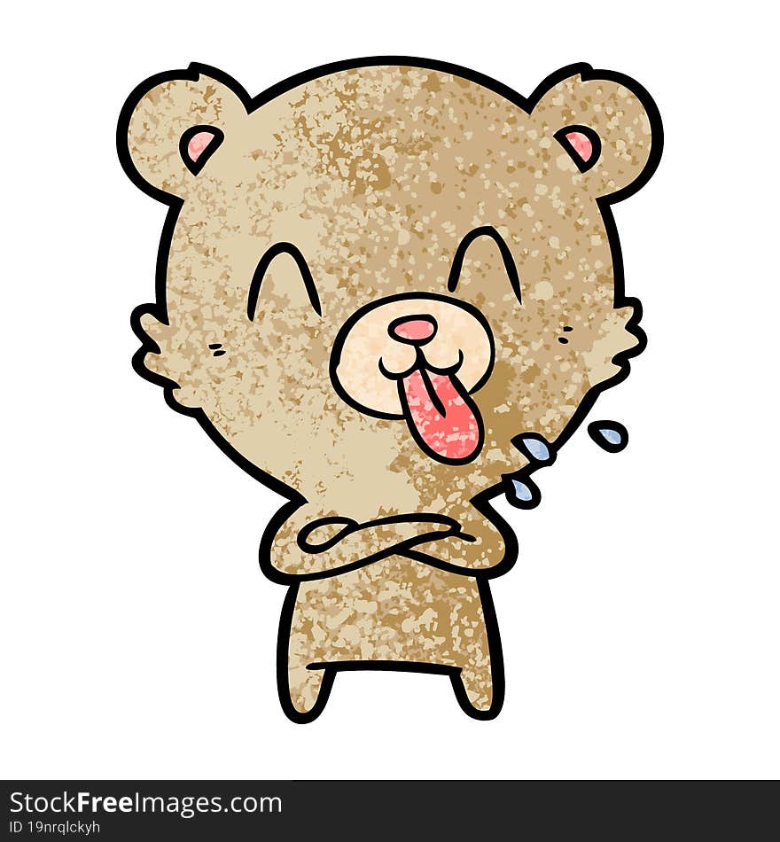 rude cartoon bear. rude cartoon bear