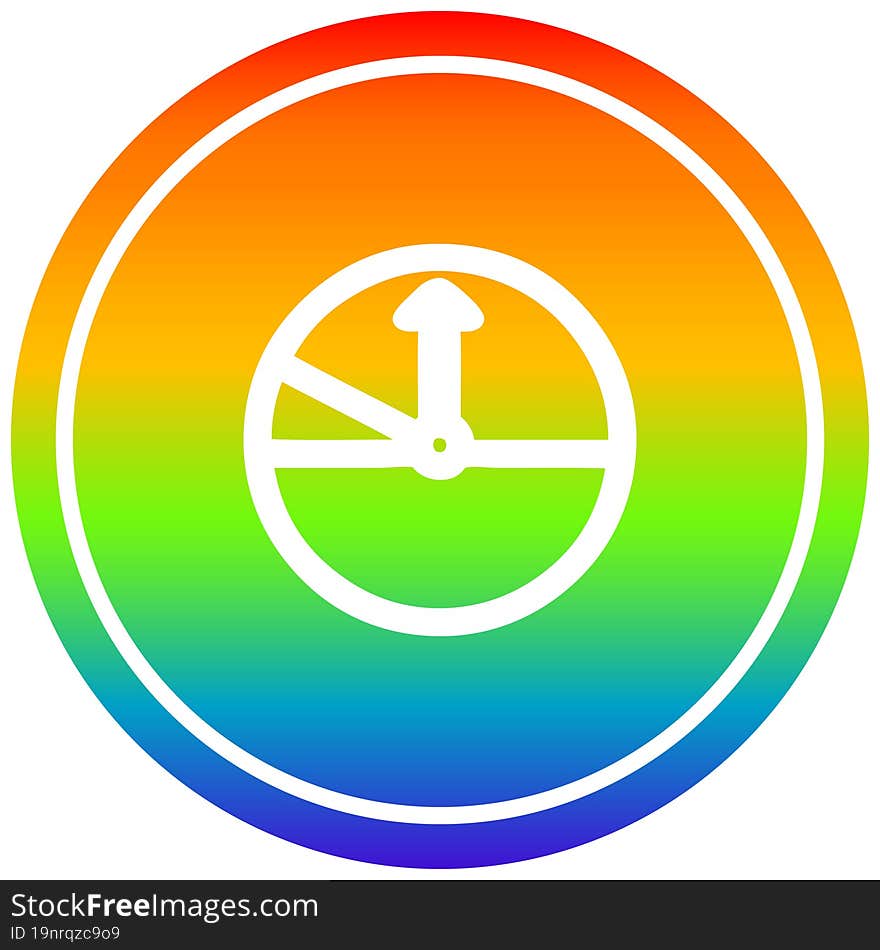 Speedometer Circular In Rainbow Spectrum