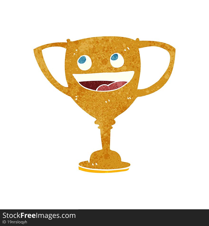 retro cartoon sports trophy