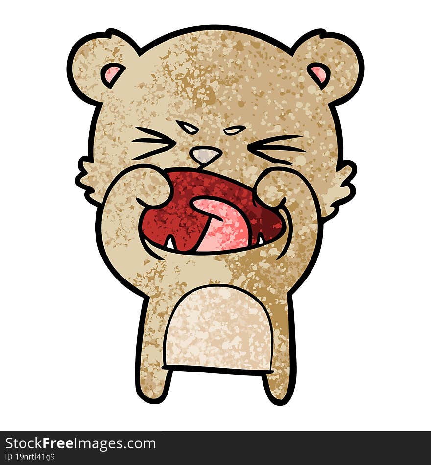 angry cartoon bear. angry cartoon bear