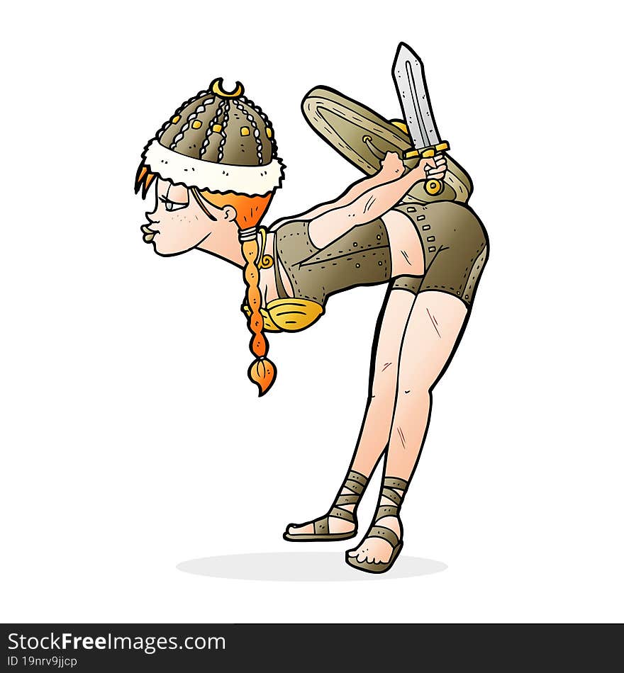 cartoon viking girl