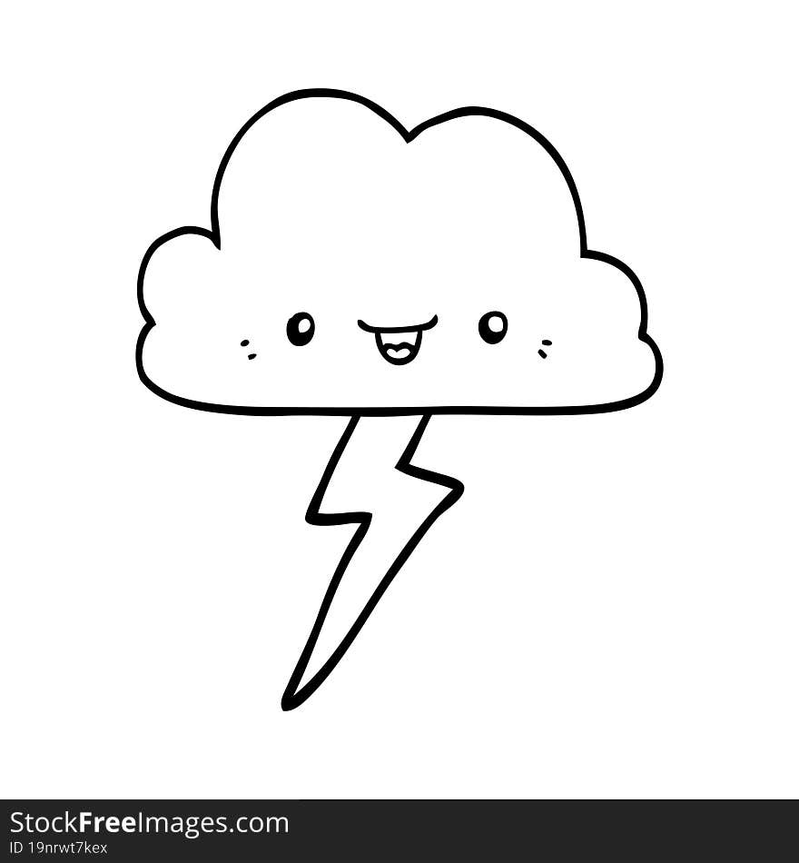 cartoon storm cloud
