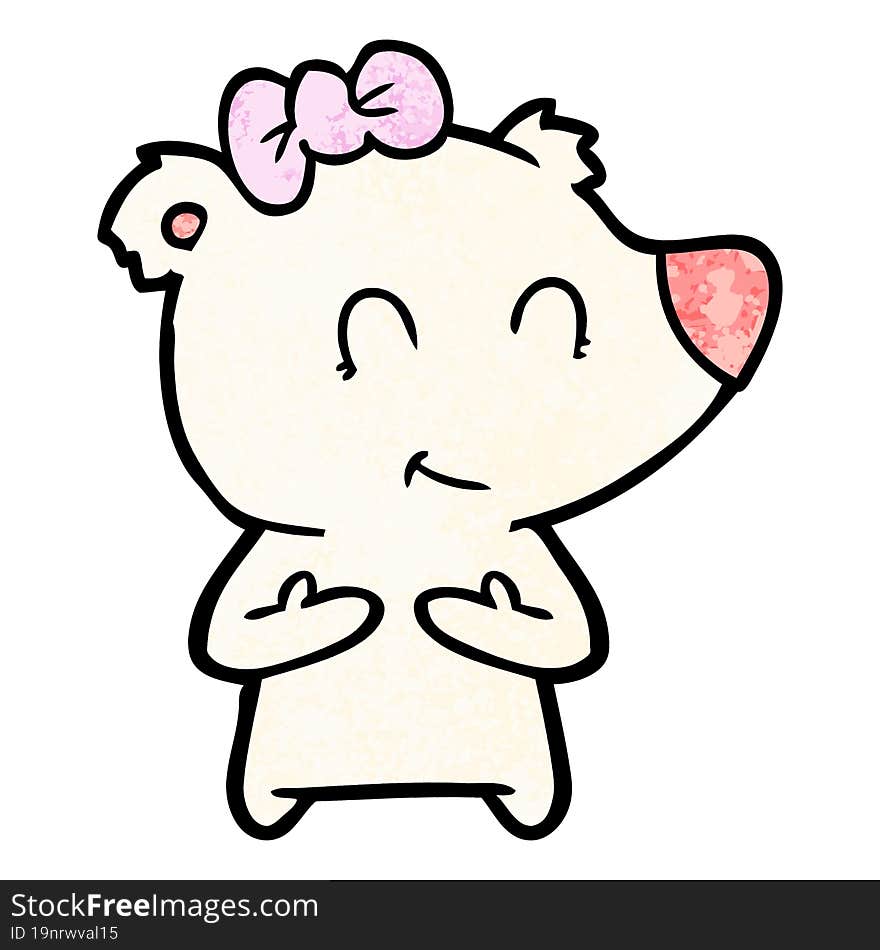 female polar bear cartoon. female polar bear cartoon