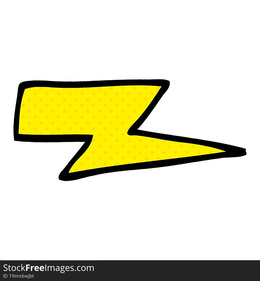 cartoon doodle lightening bolt