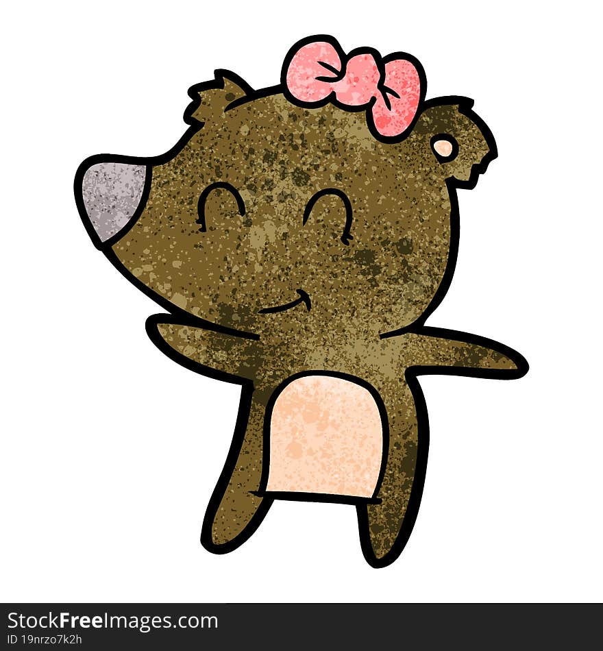 female bear cartoon. female bear cartoon