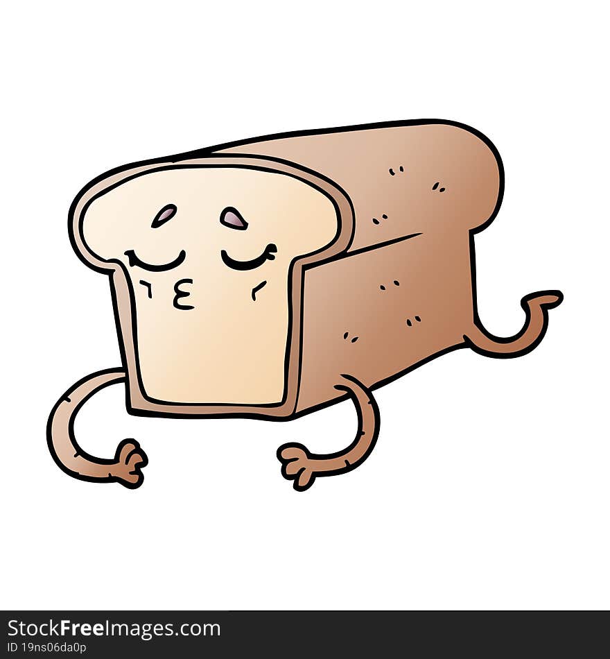 cartoon doodle loaf of bread