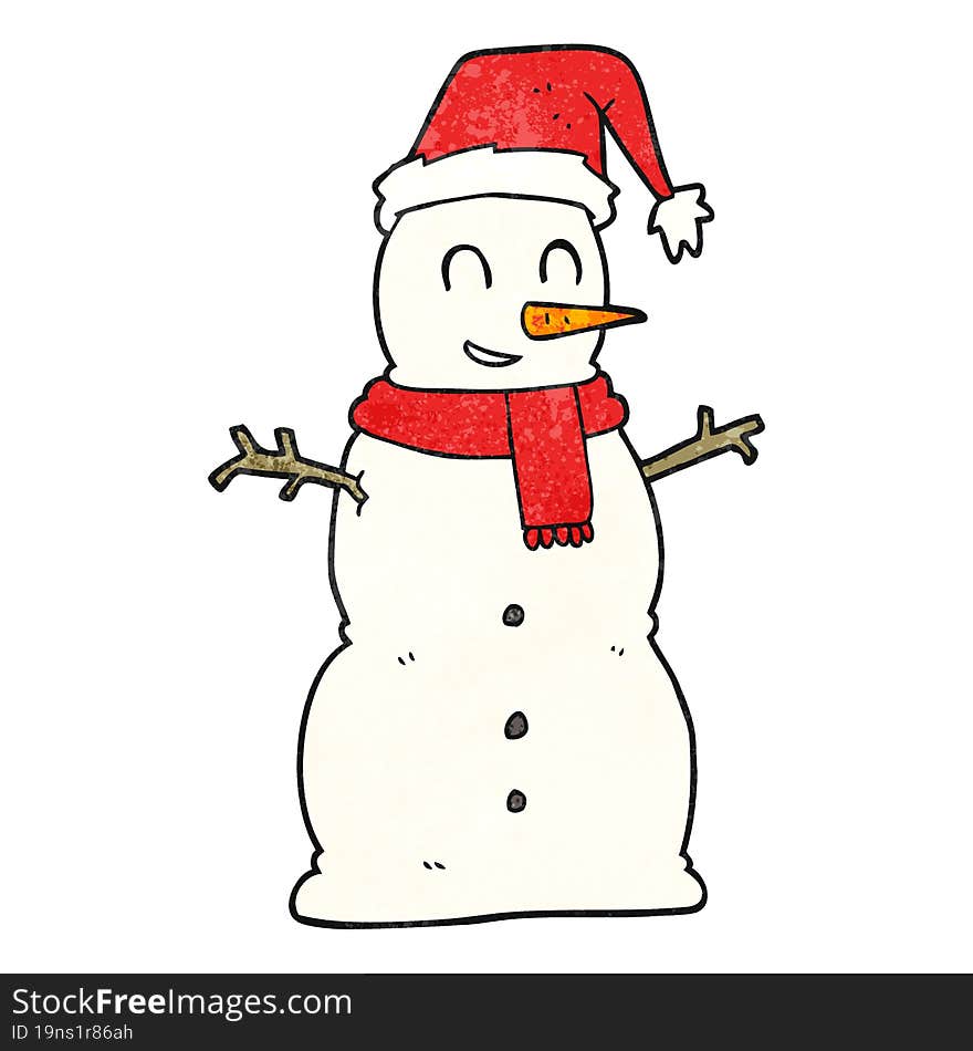 textured cartoon snowman