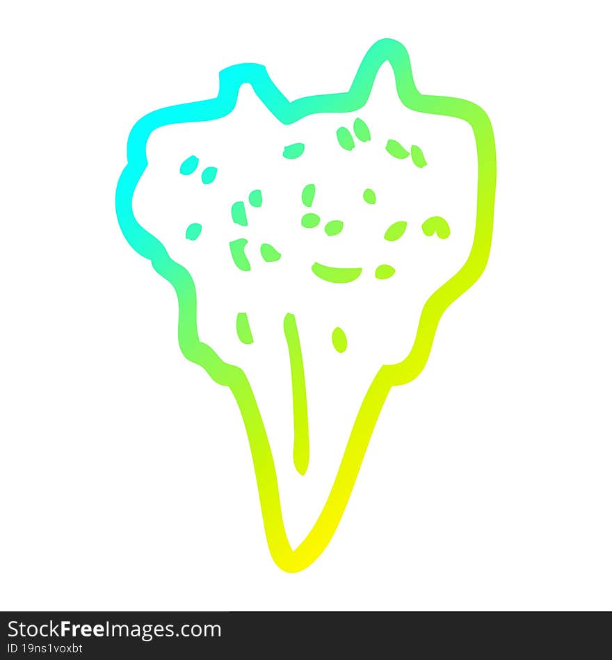 cold gradient line drawing cartoon dog tooth