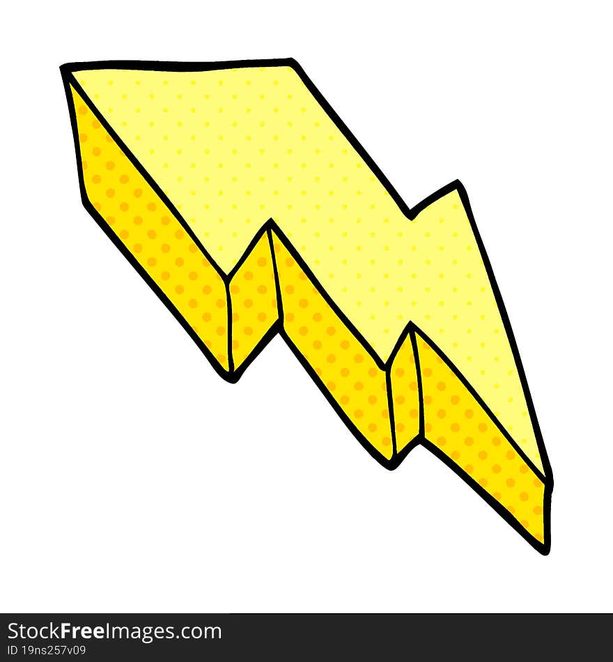 cartoon doodle decorative lightning bolt