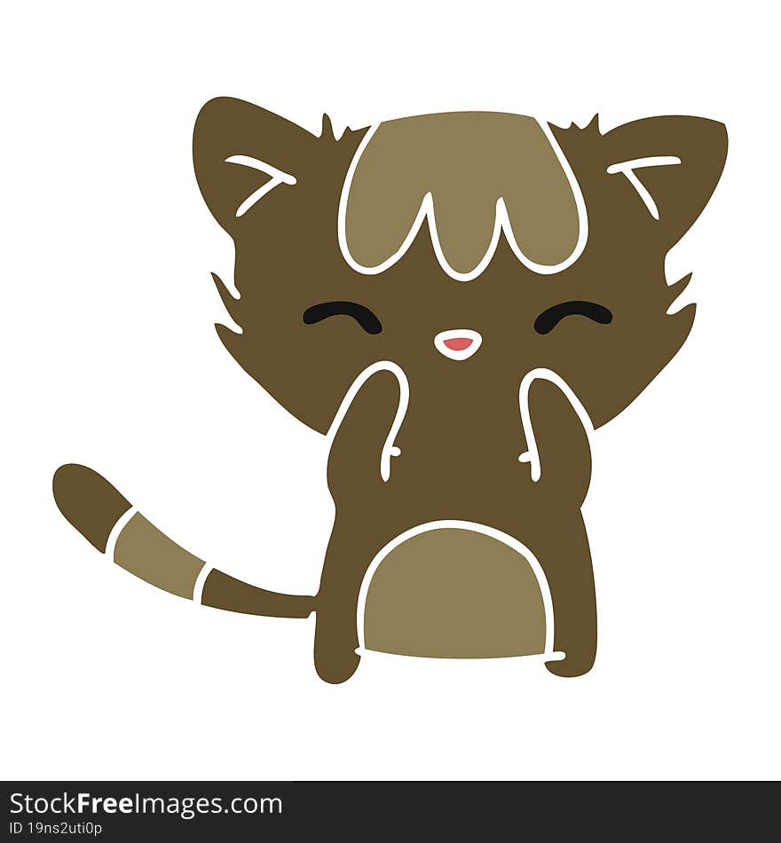 cartoon of cute kawaii cat