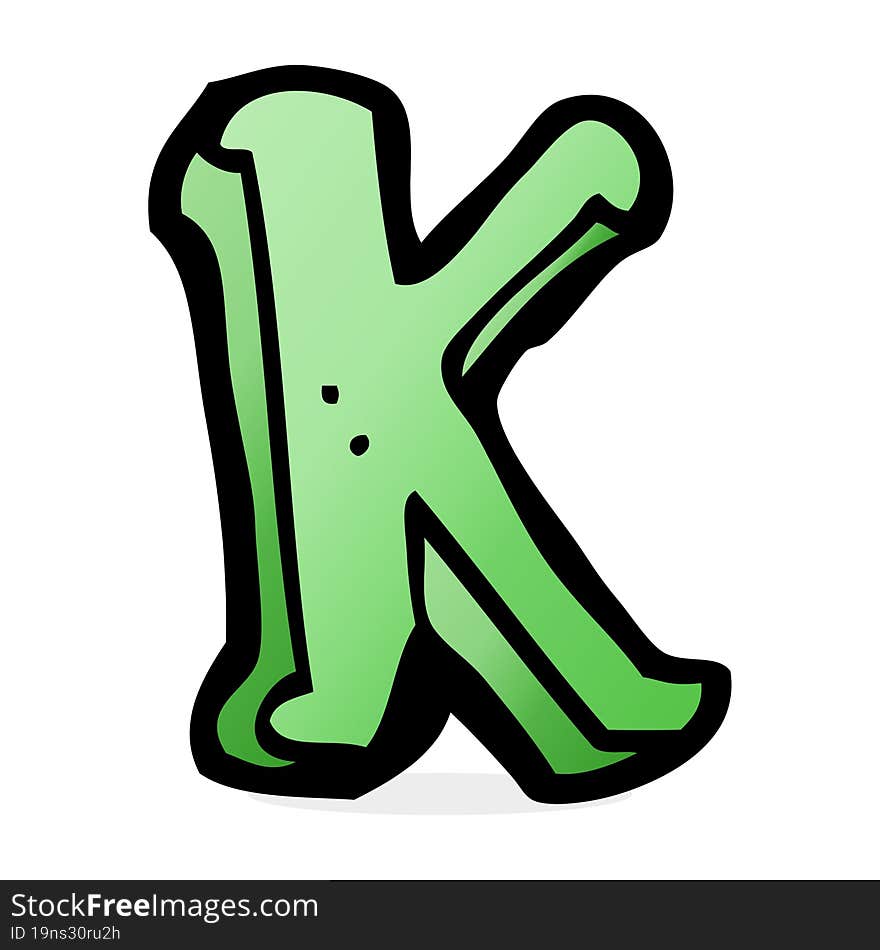 cartoon letter K