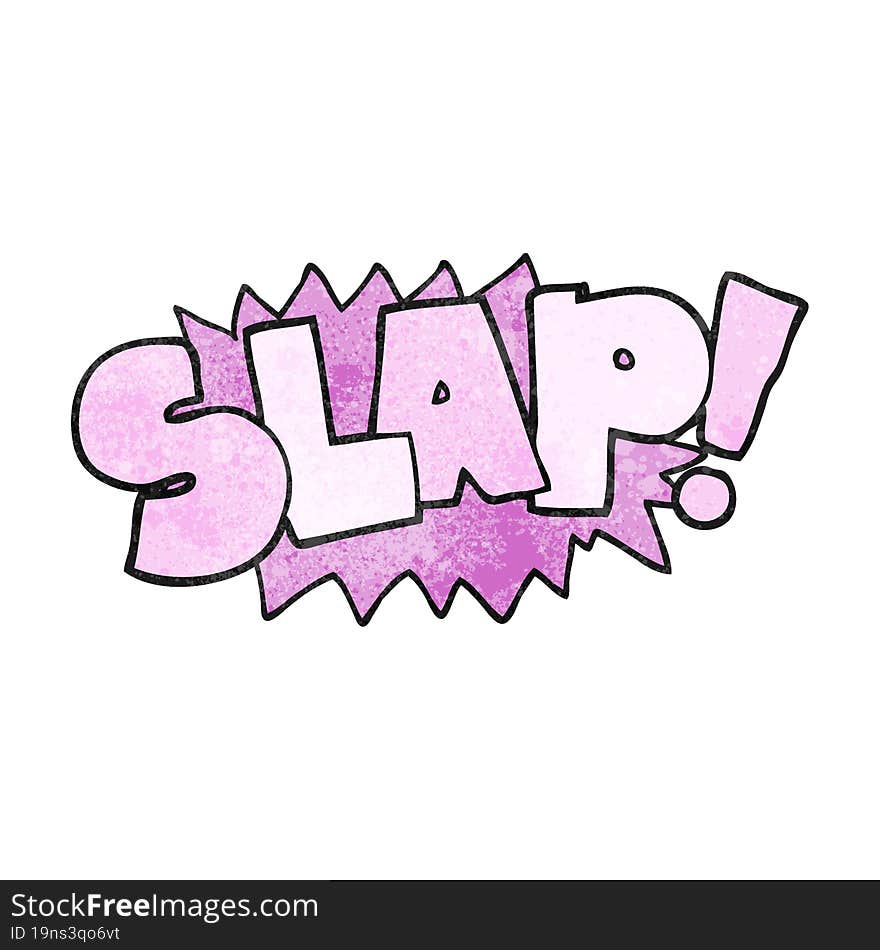 Textured Cartoon Slap Symbol