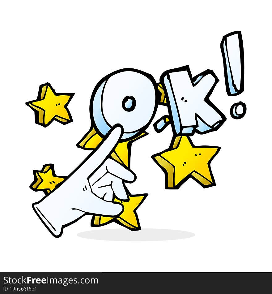 cartoon ok symbol