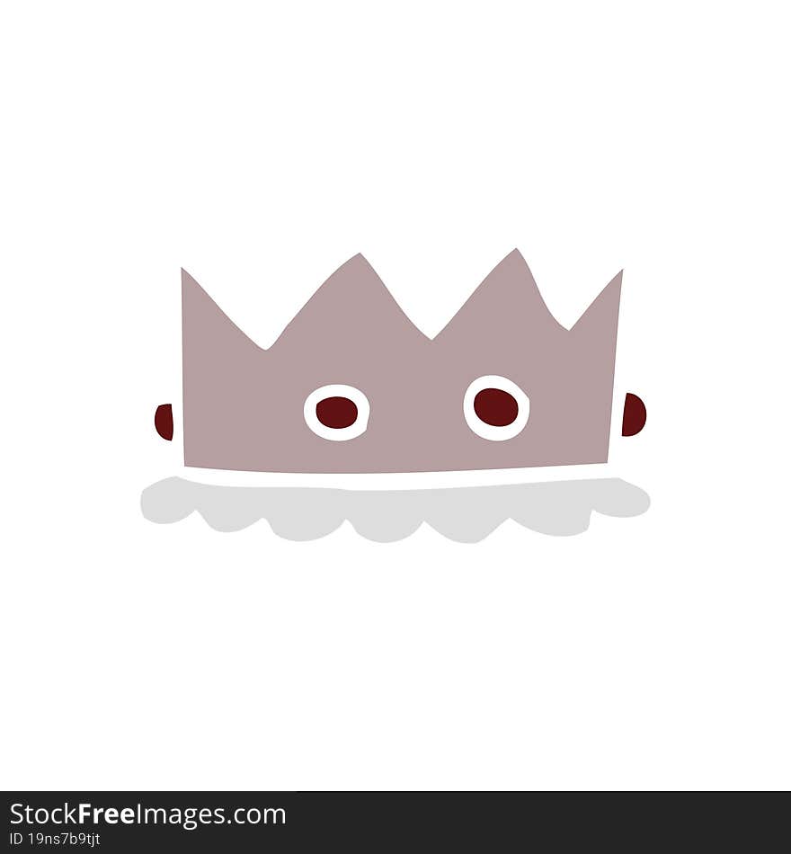 cartoon doodle silver crown