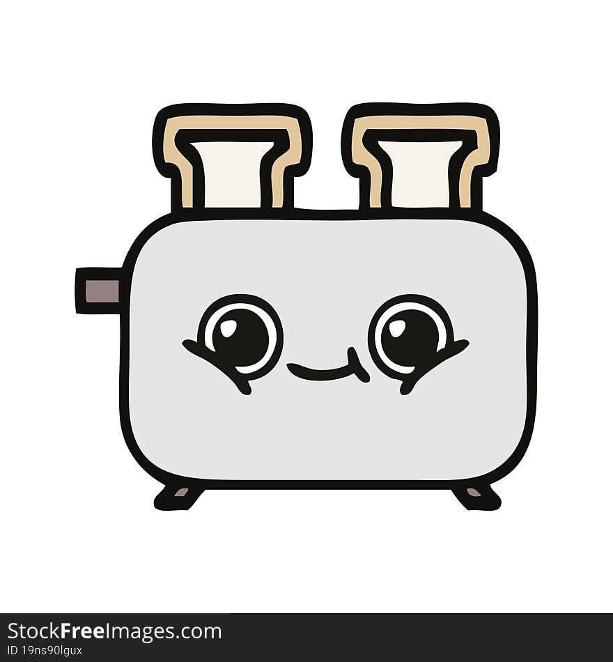 cute cartoon of a toaster