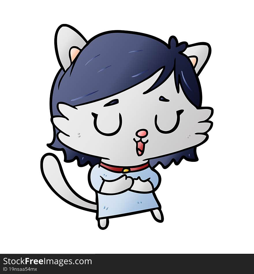 cartoon cat girl. cartoon cat girl