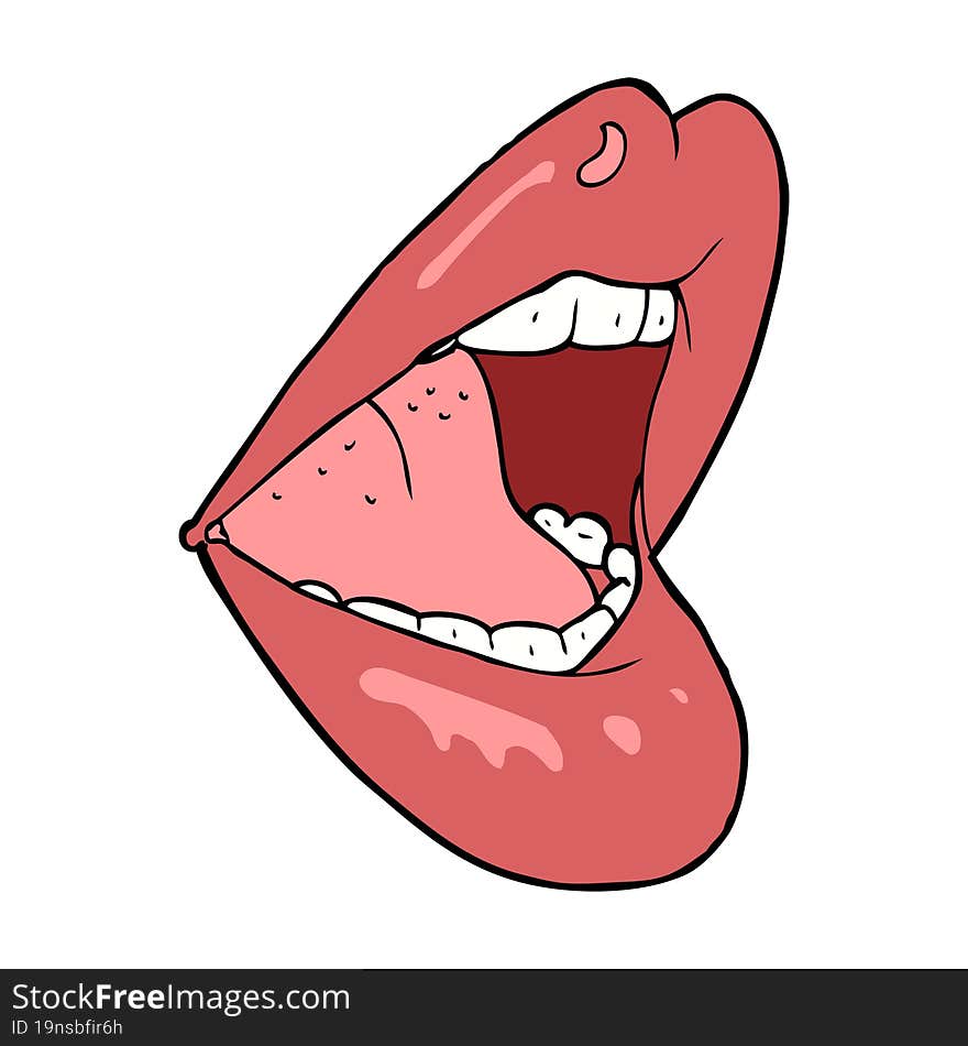 cartoon open mouth