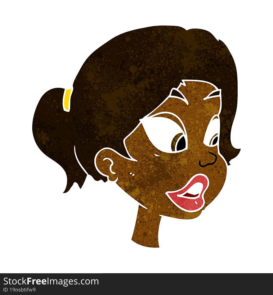 Cartoon Friendly Woman