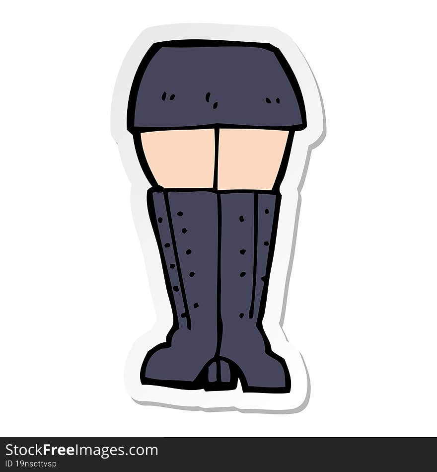 sticker of a cartoon legs