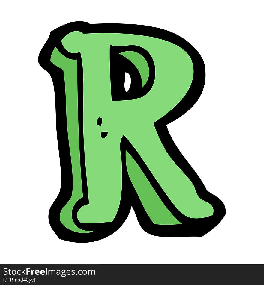 Cartoon Letter R