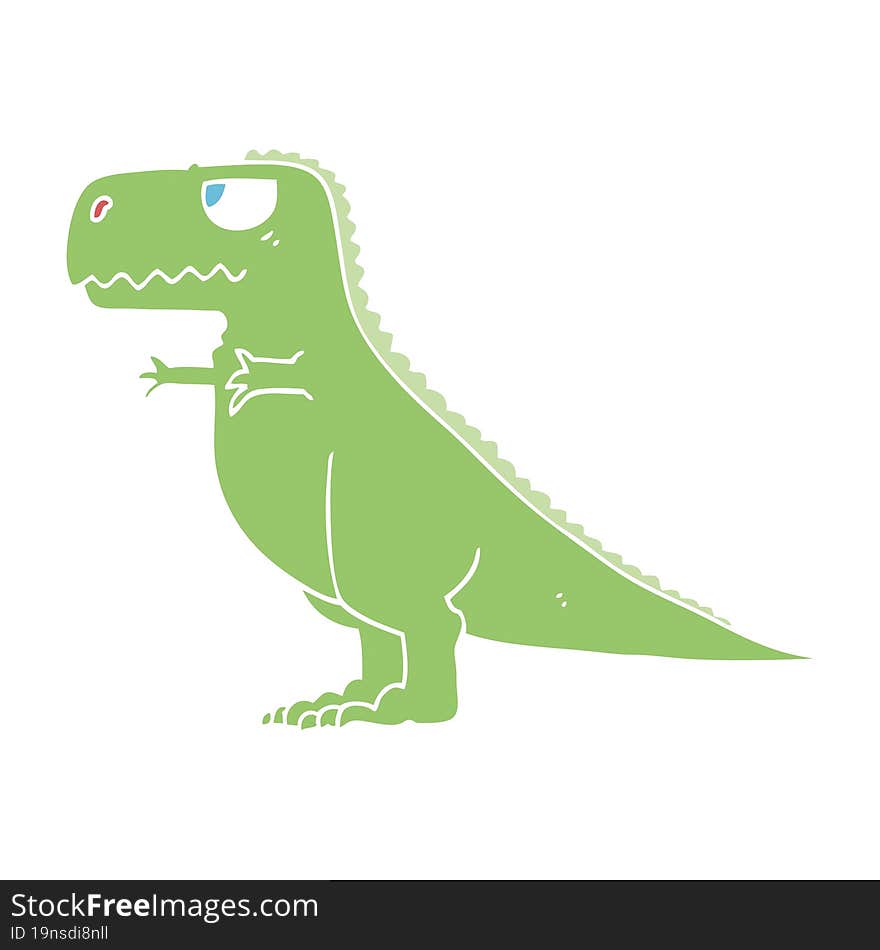 Flat Color Style Cartoon Dinosaur