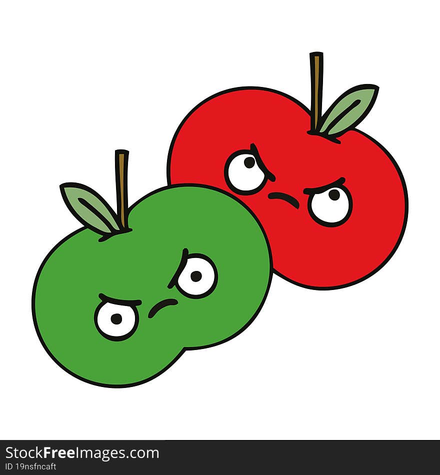 Cute Cartoon Apples