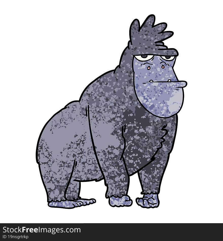 cartoon gorilla. cartoon gorilla