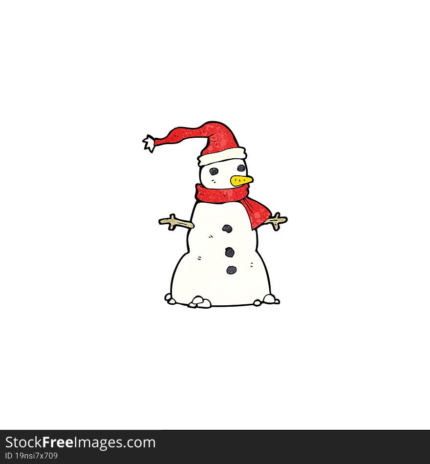 cartoon snowman