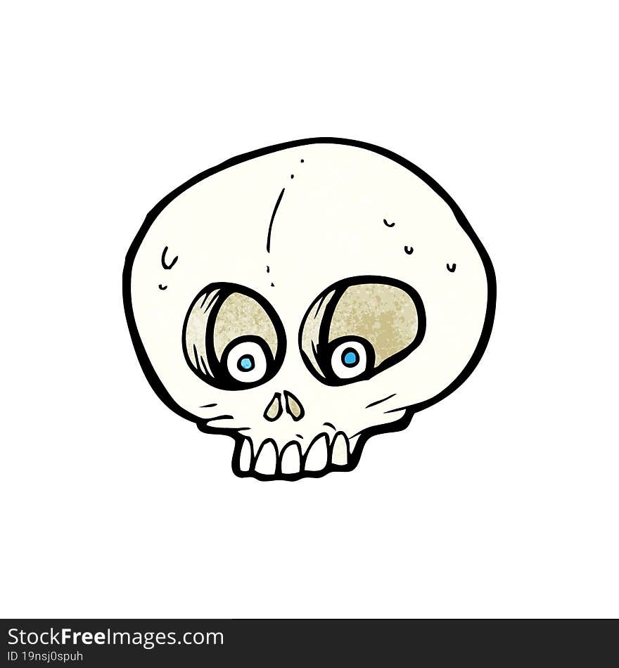 cartoon funny skull