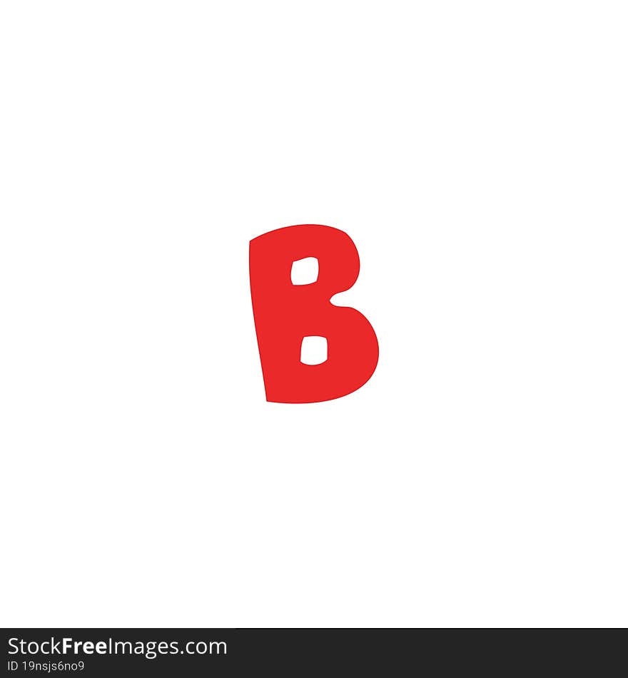 Cartoon Doodle Letter B