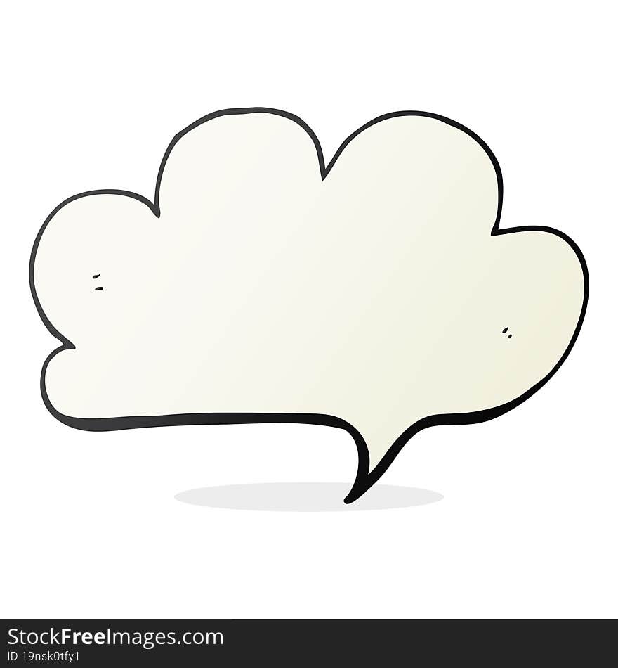 cartoon cloud speech bubble