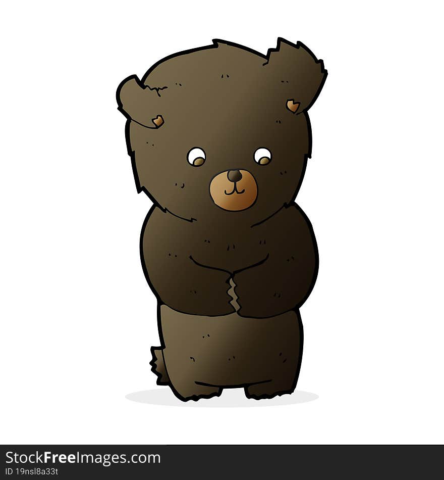 Cute Cartoon Black Bear