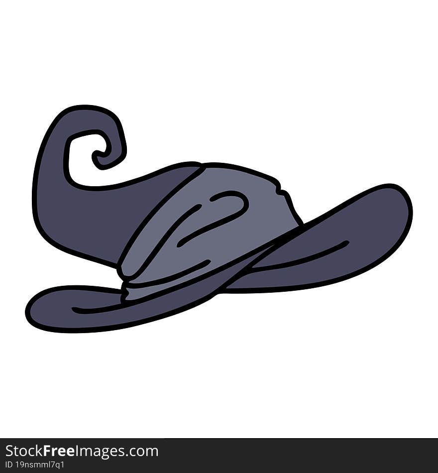 cartoon of a spooky witch hat