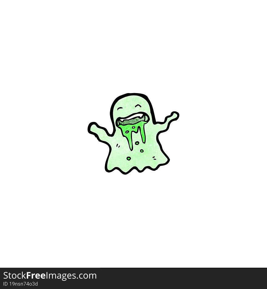 gross slimy ghost cartoon