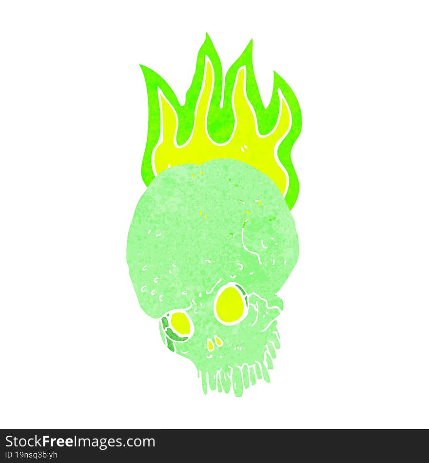 cartoon spooky skull