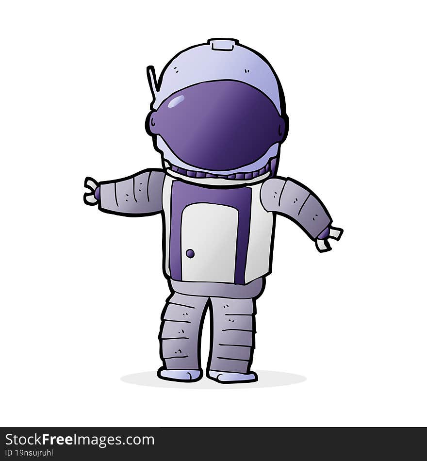 cartoon astronaut