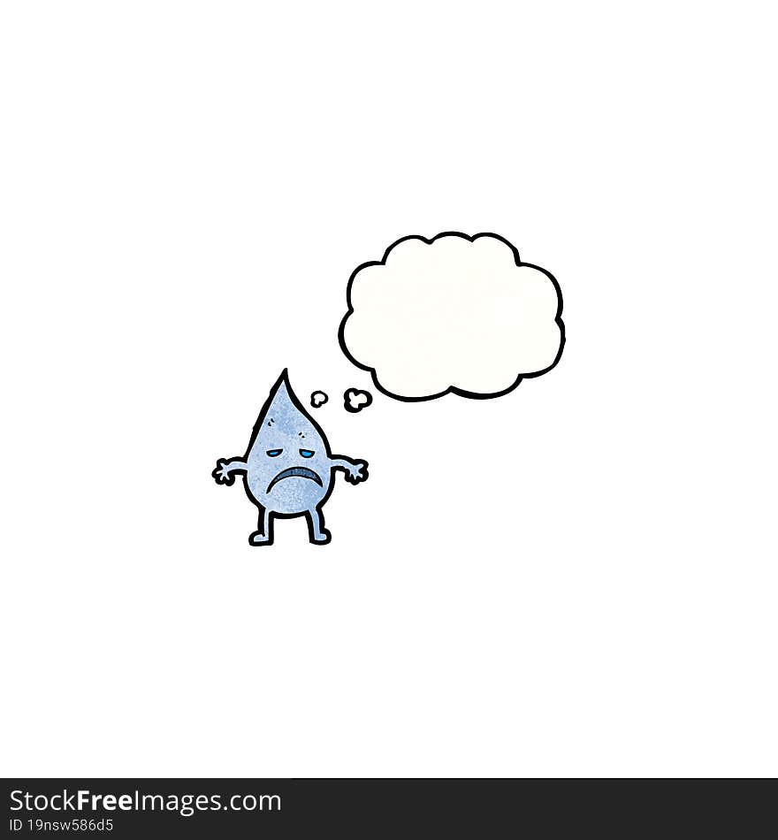 cartoon raindrop