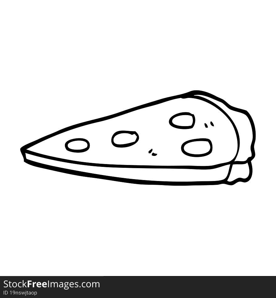 line drawing cartoon pizza