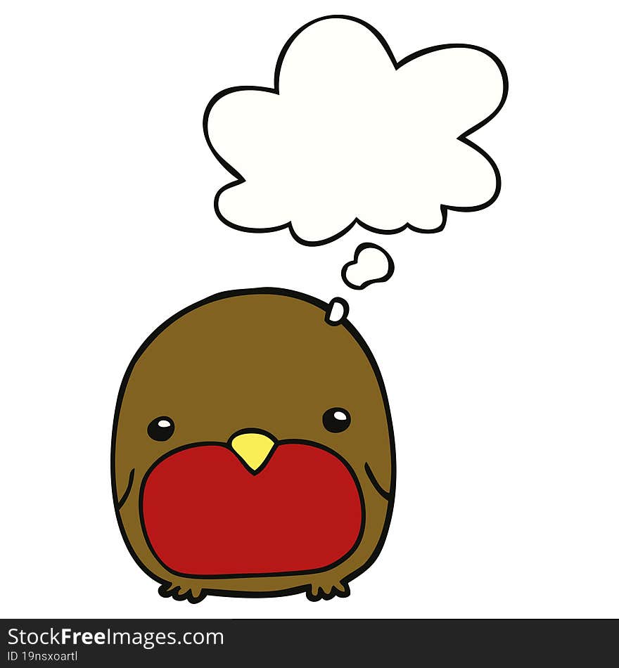 cute cartoon penguin with thought bubble. cute cartoon penguin with thought bubble