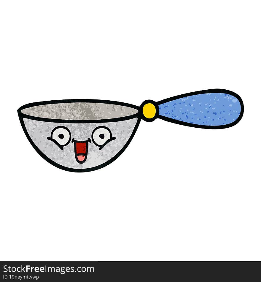 retro grunge texture cartoon measuring spoon