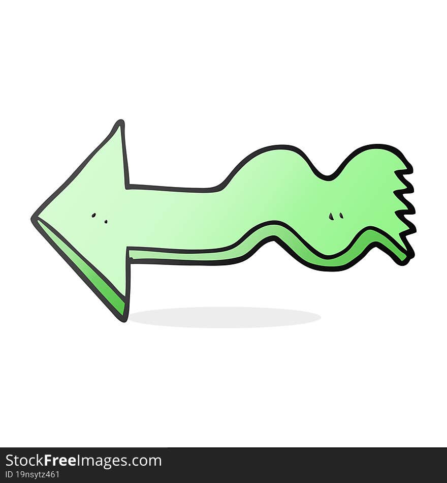 cartoon pointing arrow