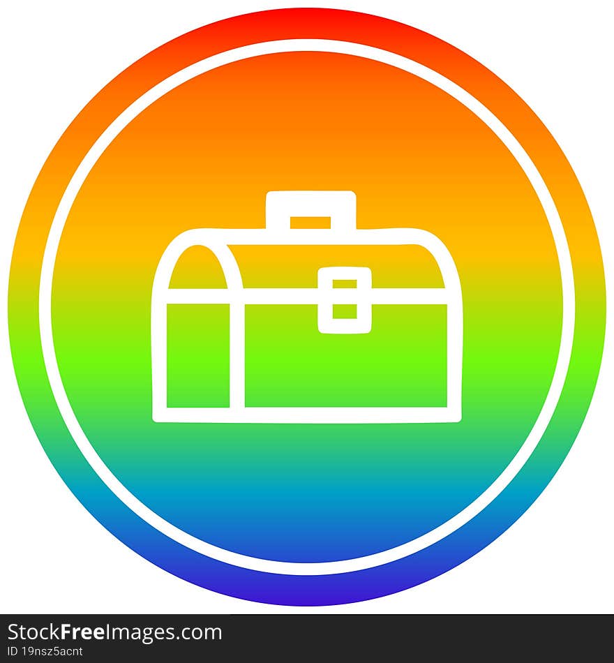 tool box circular in rainbow spectrum