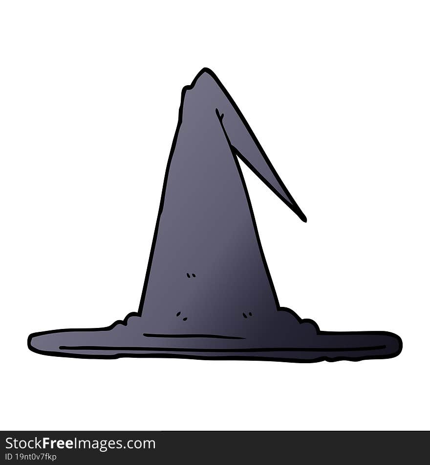 Cartoon Doodle Witch Hat