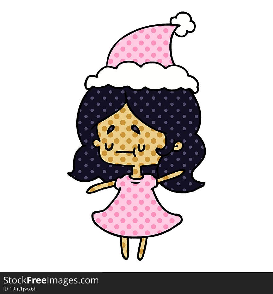 Christmas Cartoon Of Kawaii Girl